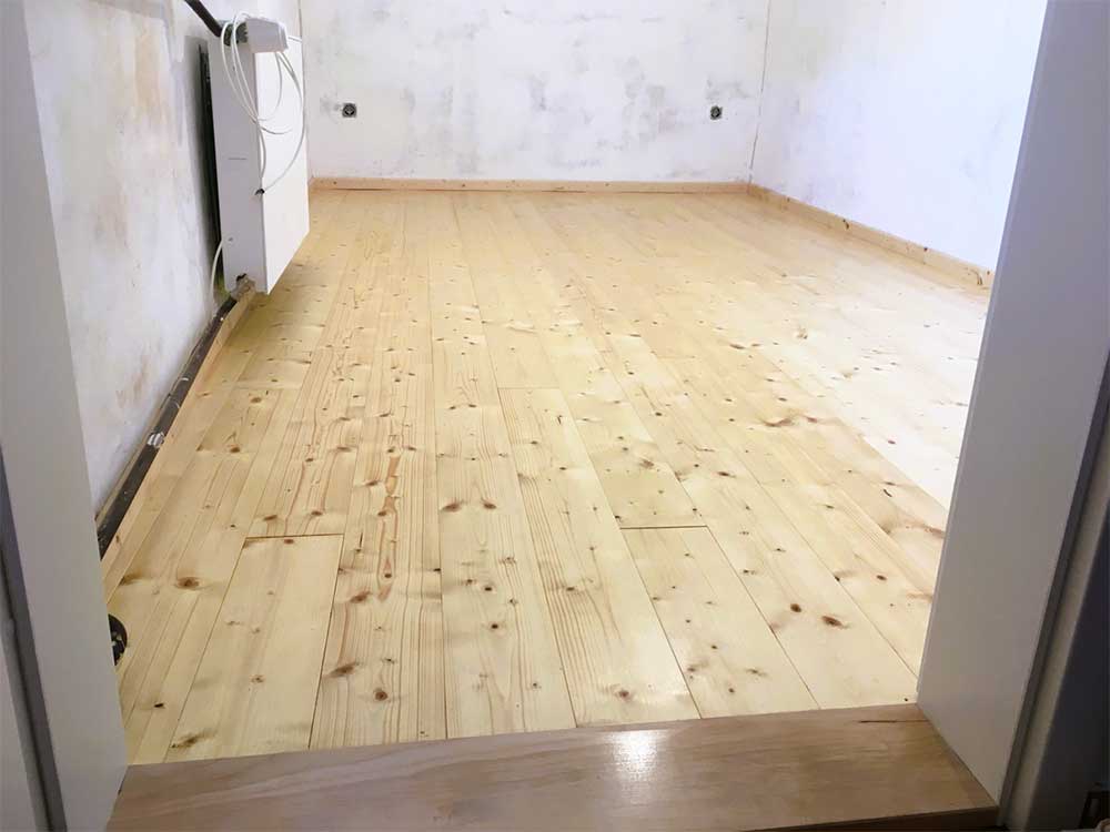  Geölter Fichte Dielenfußboden 